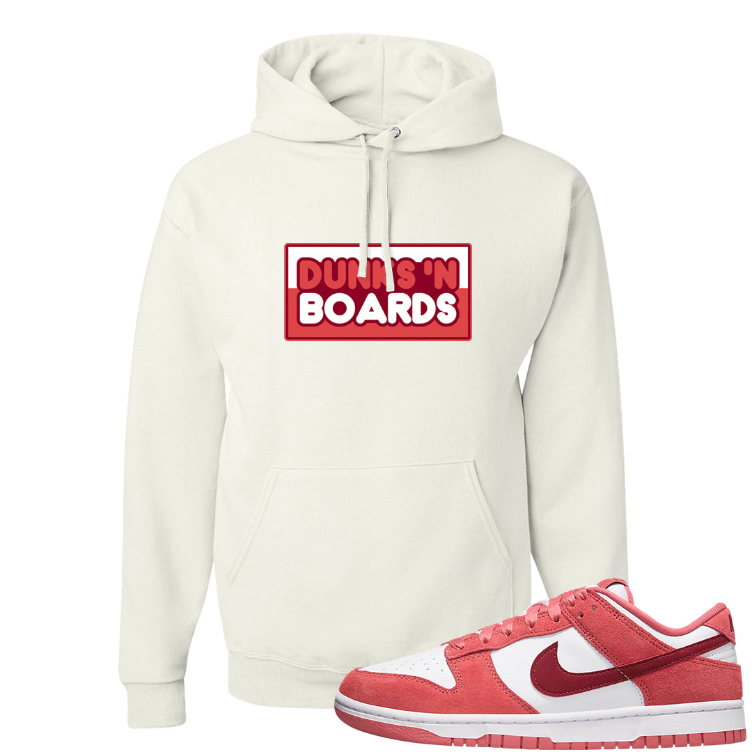 Valentine's Day Low Dunks Hoodie | Dunks N Boards, White