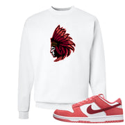 Valentine's Day Low Dunks Crewneck Sweatshirt | Indian Chief, White