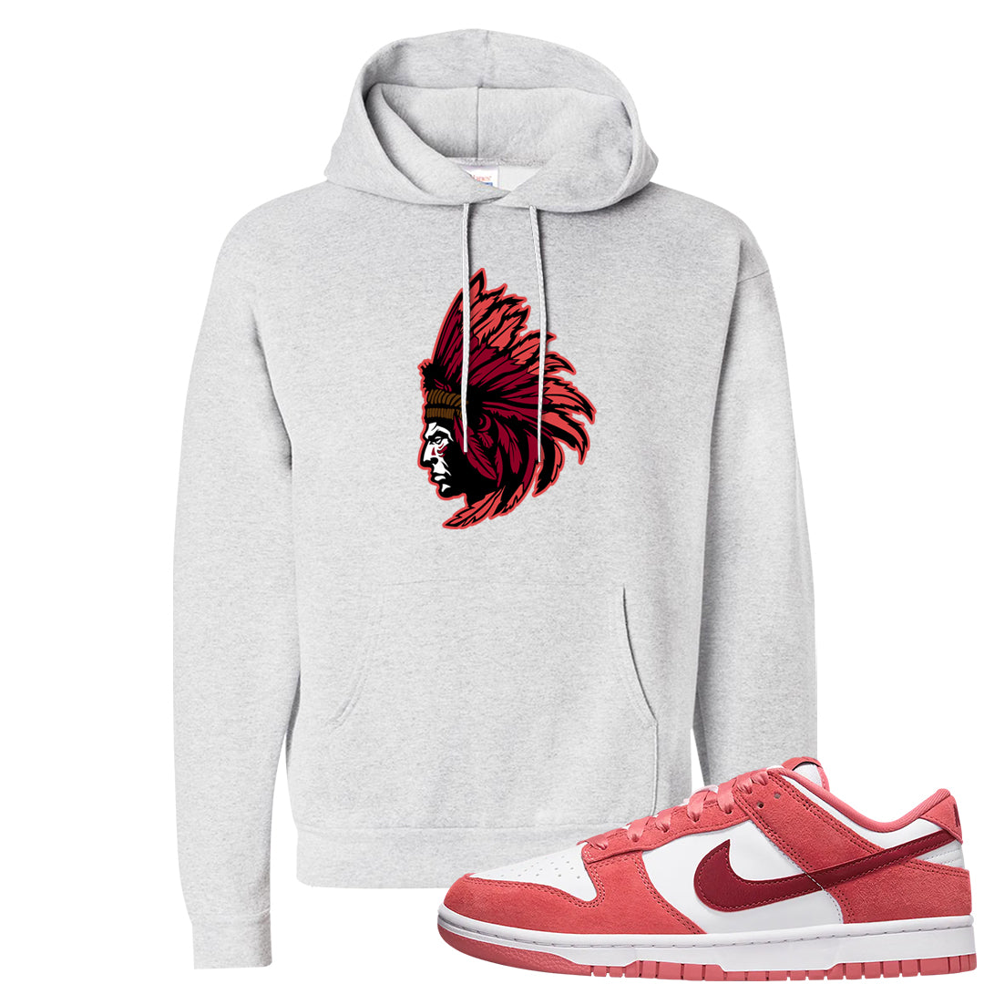 Valentine's Day Low Dunks Hoodie | Indian Chief, Ash