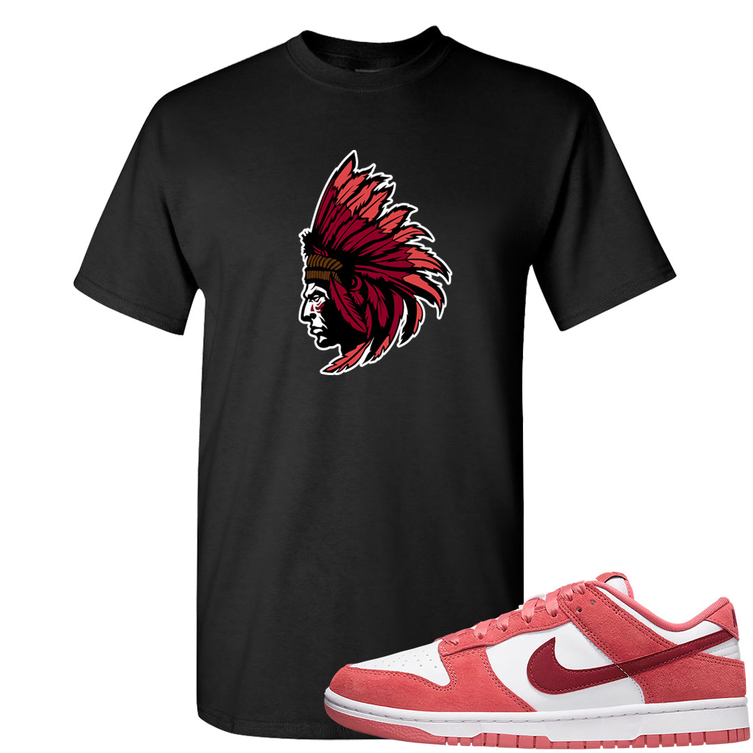 Valentine's Day Low Dunks T Shirt | Indian Chief, Black