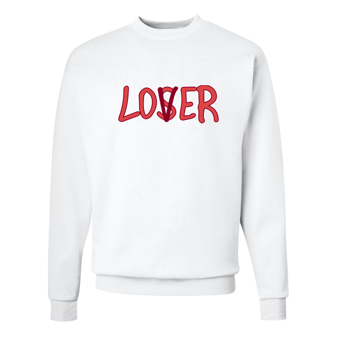 Valentine's Day Low Dunks Crewneck Sweatshirt | Lover, White