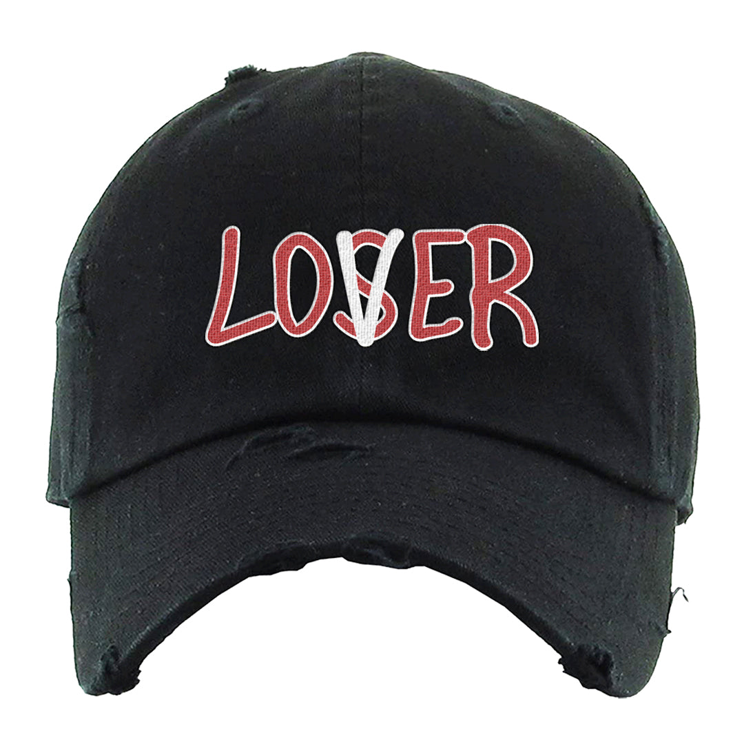 Valentine's Day Low Dunks Distressed Dad Hat | Lover, Black