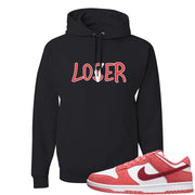 Valentine's Day Low Dunks Hoodie | Lover, Black