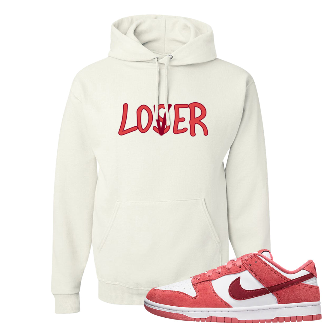 Valentine's Day Low Dunks Hoodie | Lover, White
