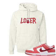 Valentine's Day Low Dunks Hoodie | Lover, White