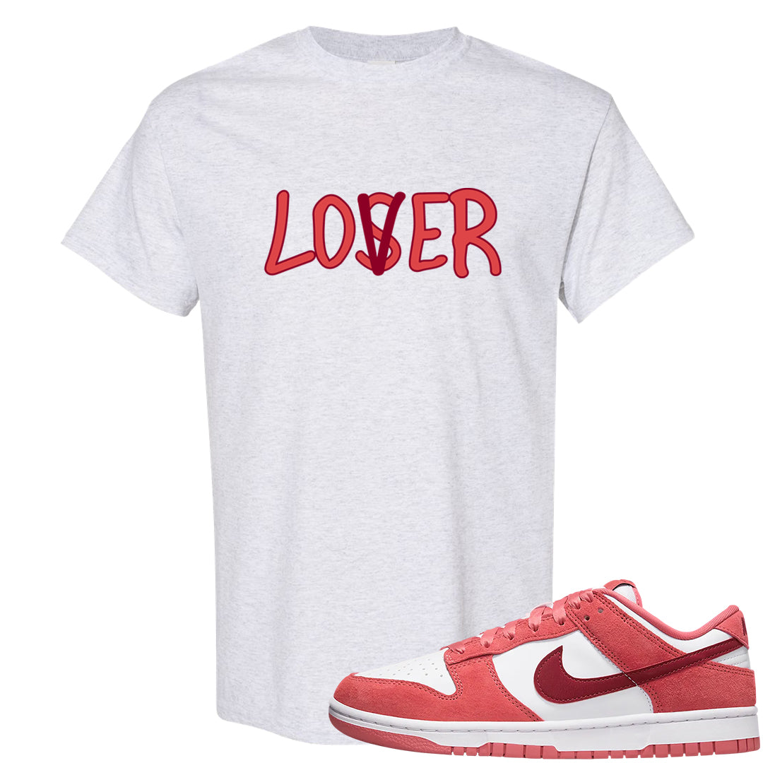 Valentine's Day Low Dunks T Shirt | Lover, Ash