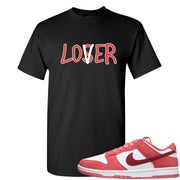 Valentine's Day Low Dunks T Shirt | Lover, Black