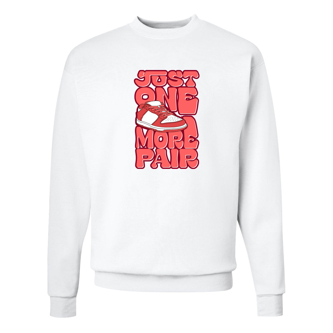 Valentine's Day Low Dunks Crewneck Sweatshirt | One More Pair Dunk, White