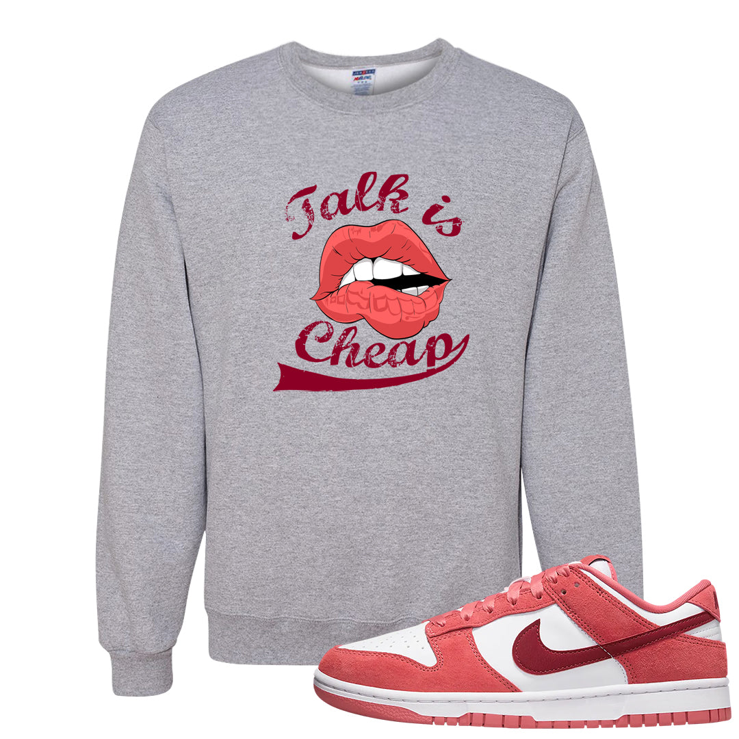 Valentine's Day Low Dunks Crewneck Sweatshirt | Talk Lips, Ash