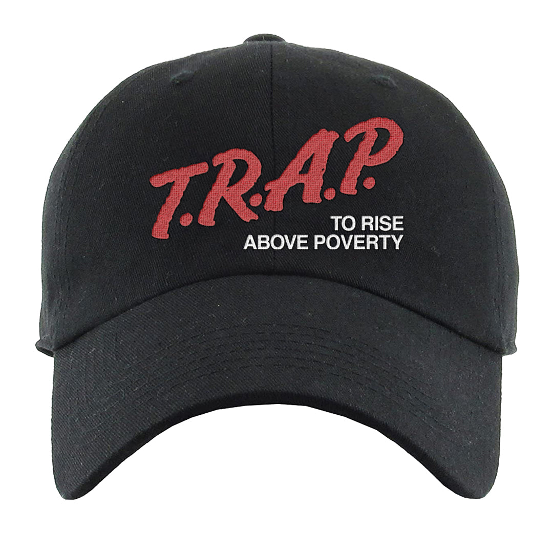 Valentine's Day Low Dunks Dad Hat | Trap To Rise Above Poverty, Black