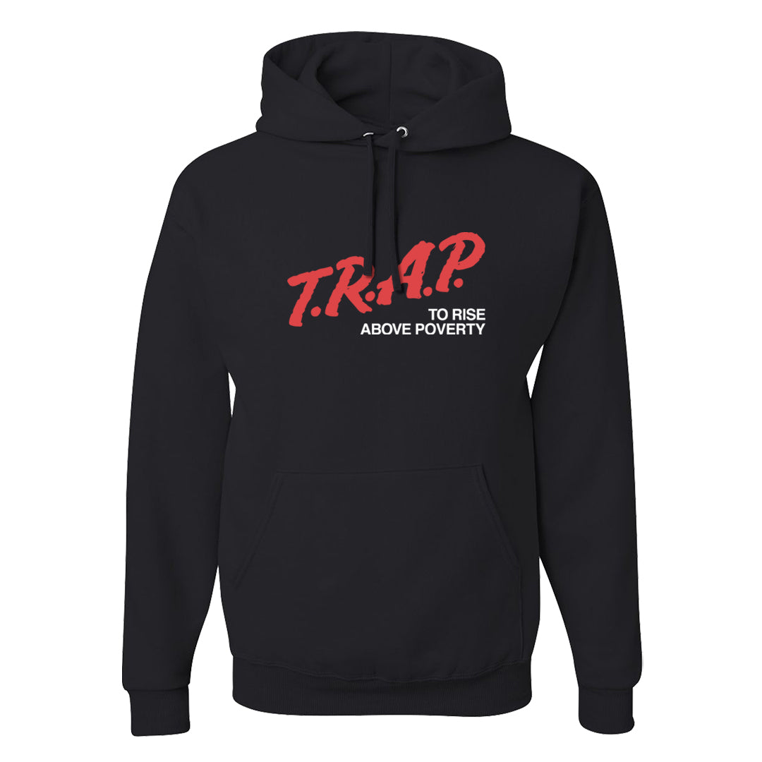 Valentine's Day Low Dunks Hoodie | Trap To Rise Above Poverty, Black