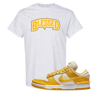 Vivid Sulfur Low Dunks T Shirt | Blessed Arch, Ash