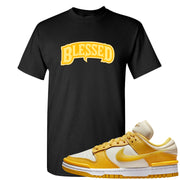 Vivid Sulfur Low Dunks T Shirt | Blessed Arch, Black