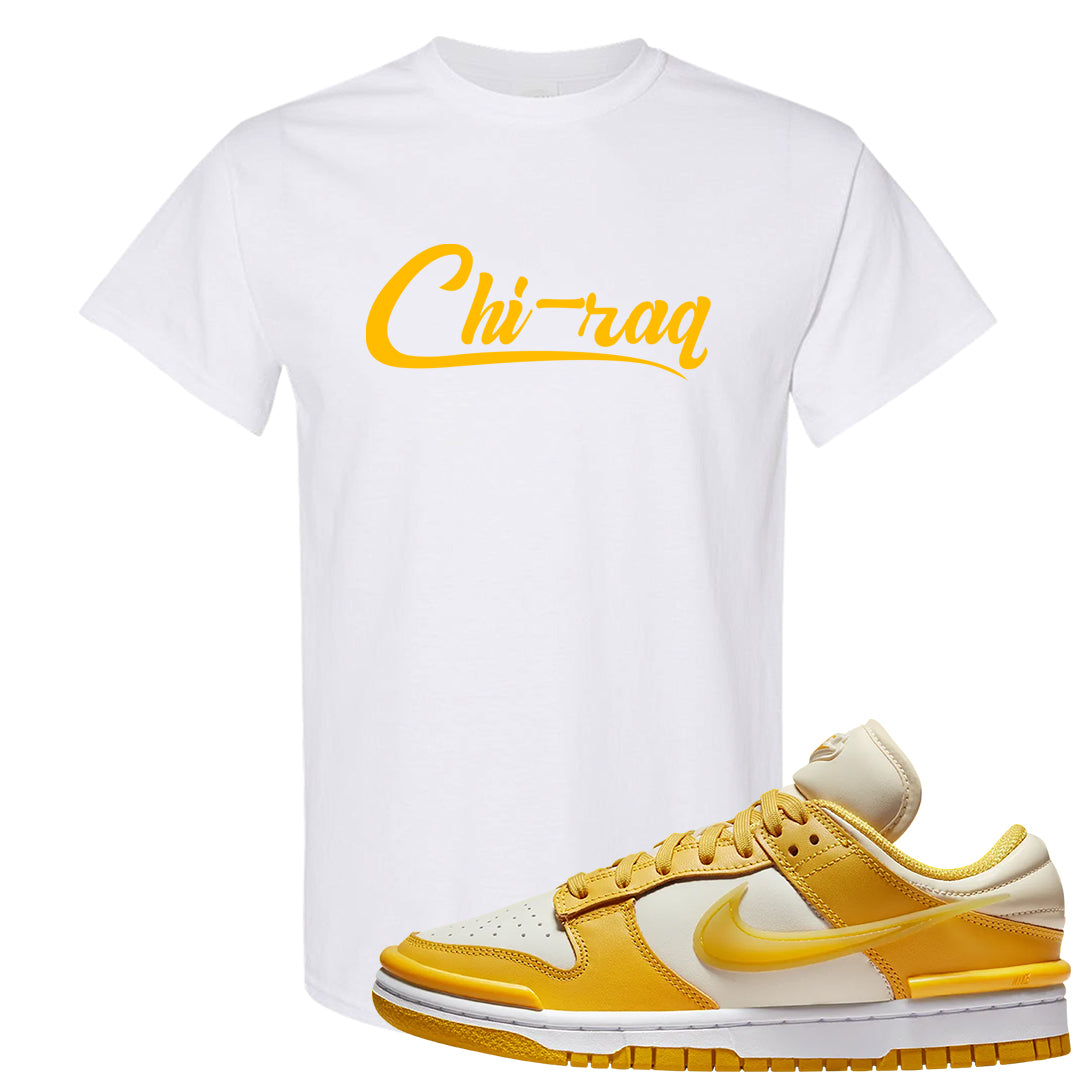 Vivid Sulfur Low Dunks T Shirt | Chiraq, White