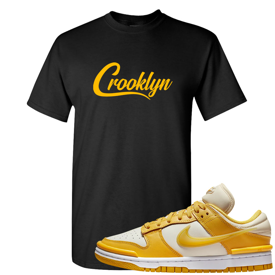 Vivid Sulfur Low Dunks T Shirt | Crooklyn, Black