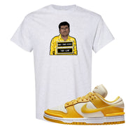 Vivid Sulfur Low Dunks T Shirt | El Chapo Illustration, Ash