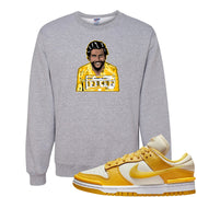 Vivid Sulfur Low Dunks Crewneck Sweatshirt | Escobar Illustration, Ash