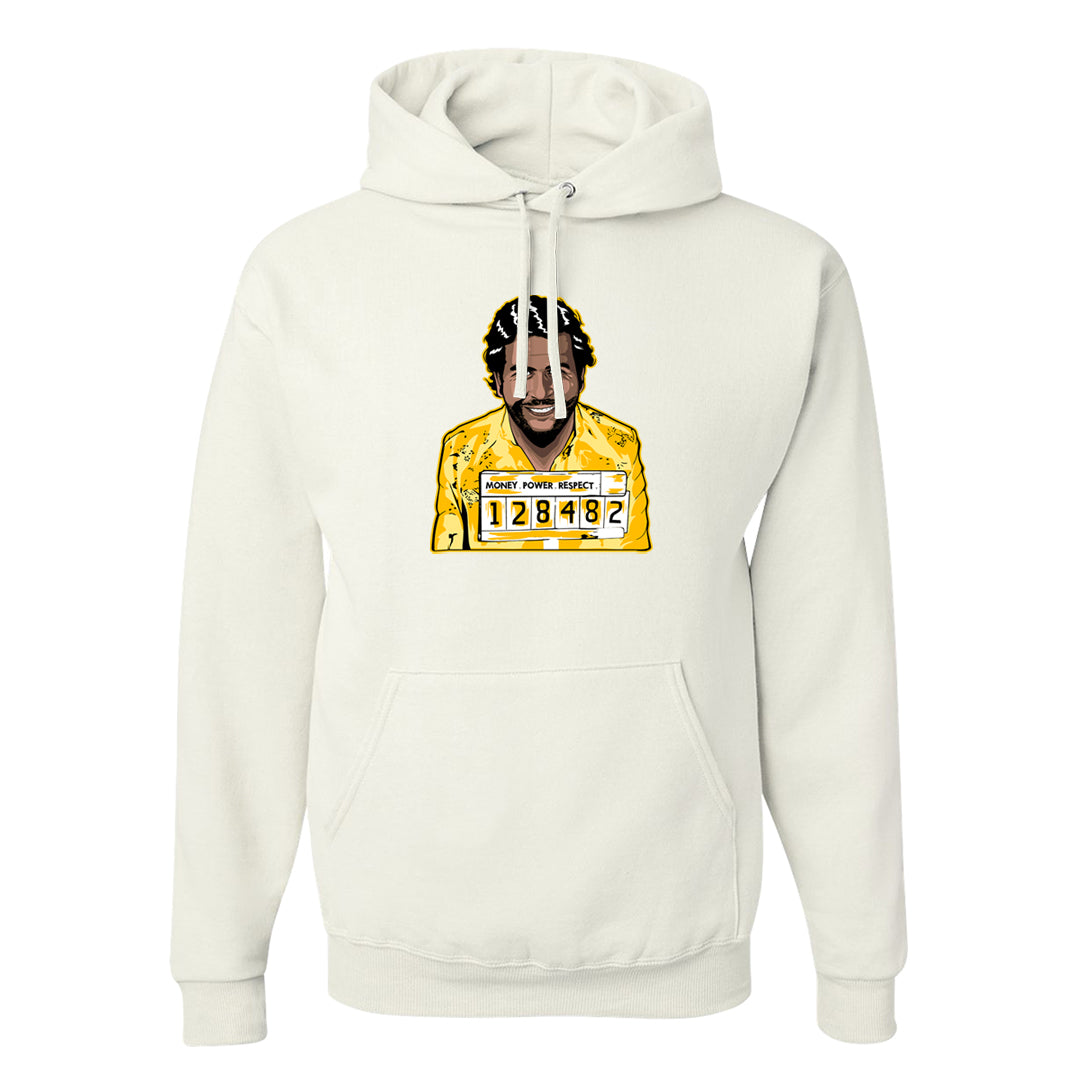 Vivid Sulfur Low Dunks Hoodie | Escobar Illustration, White