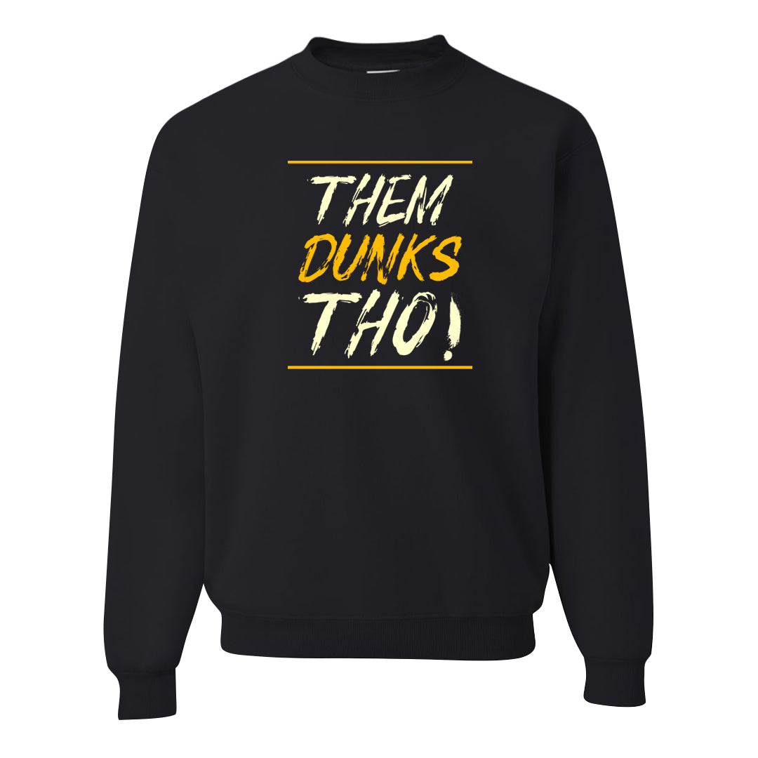 Vivid Sulfur Low Dunks Crewneck Sweatshirt | Them Dunks Tho, Black