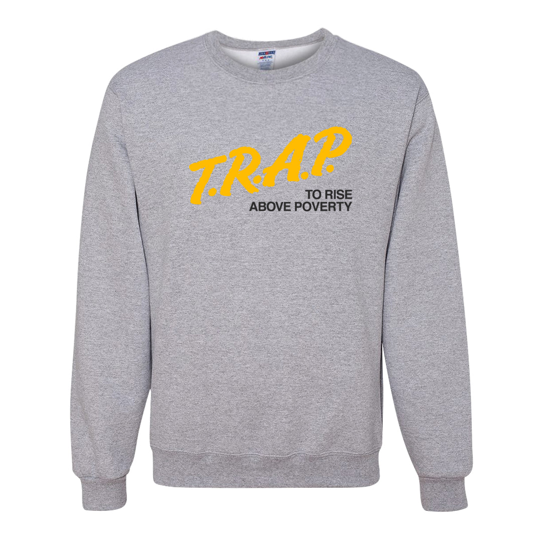 Vivid Sulfur Low Dunks Crewneck Sweatshirt | Trap To Rise Above Poverty, Ash
