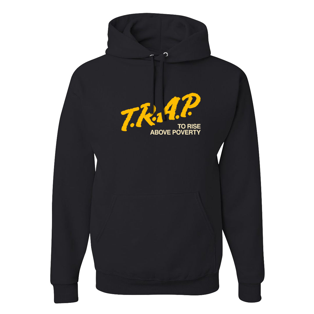 Vivid Sulfur Low Dunks Hoodie | Trap To Rise Above Poverty, Black