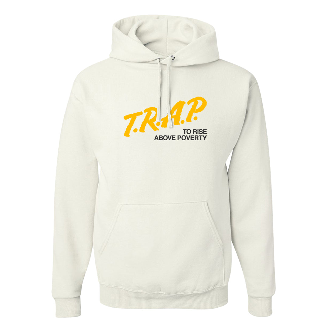 Vivid Sulfur Low Dunks Hoodie | Trap To Rise Above Poverty, White