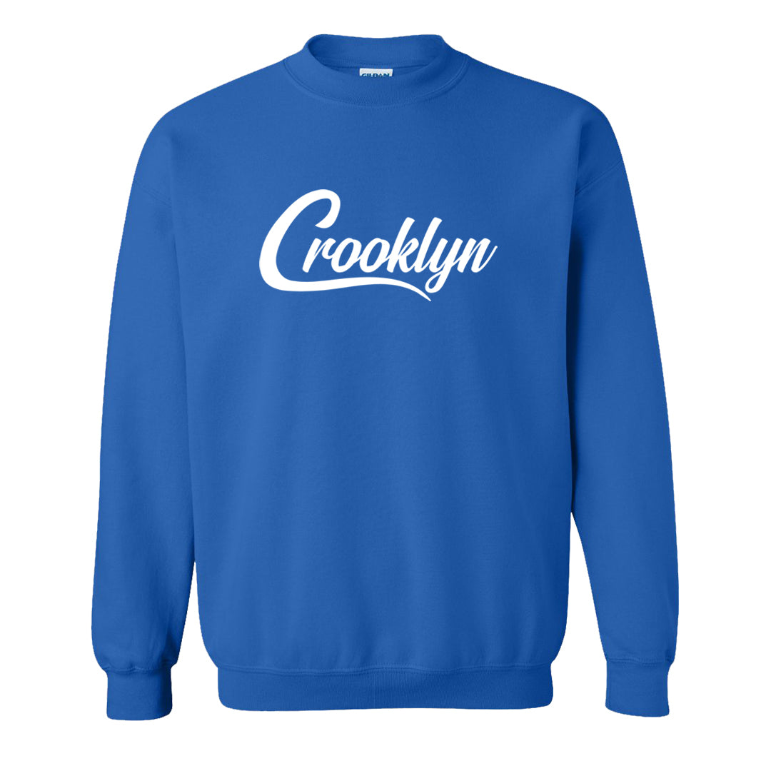 White Blue Low Dunks Crewneck Sweatshirt | Crooklyn, Royal