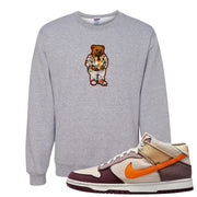 Coconut Milk Mid Dunks Crewneck Sweatshirt | Sweater Bear, Ash