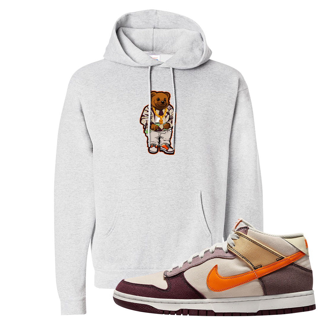 Coconut Milk Mid Dunks Hoodie | Sweater Bear, Ash