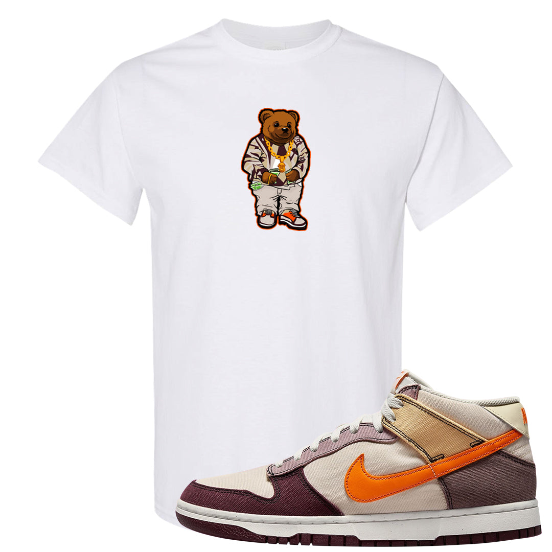 Coconut Milk Mid Dunks T Shirt | Sweater Bear, White