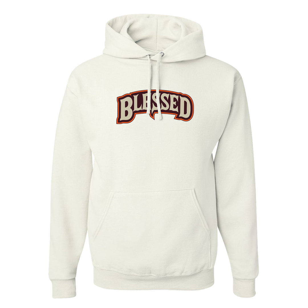 Coconut Milk Mid Dunks Hoodie | Blessed Arch, White