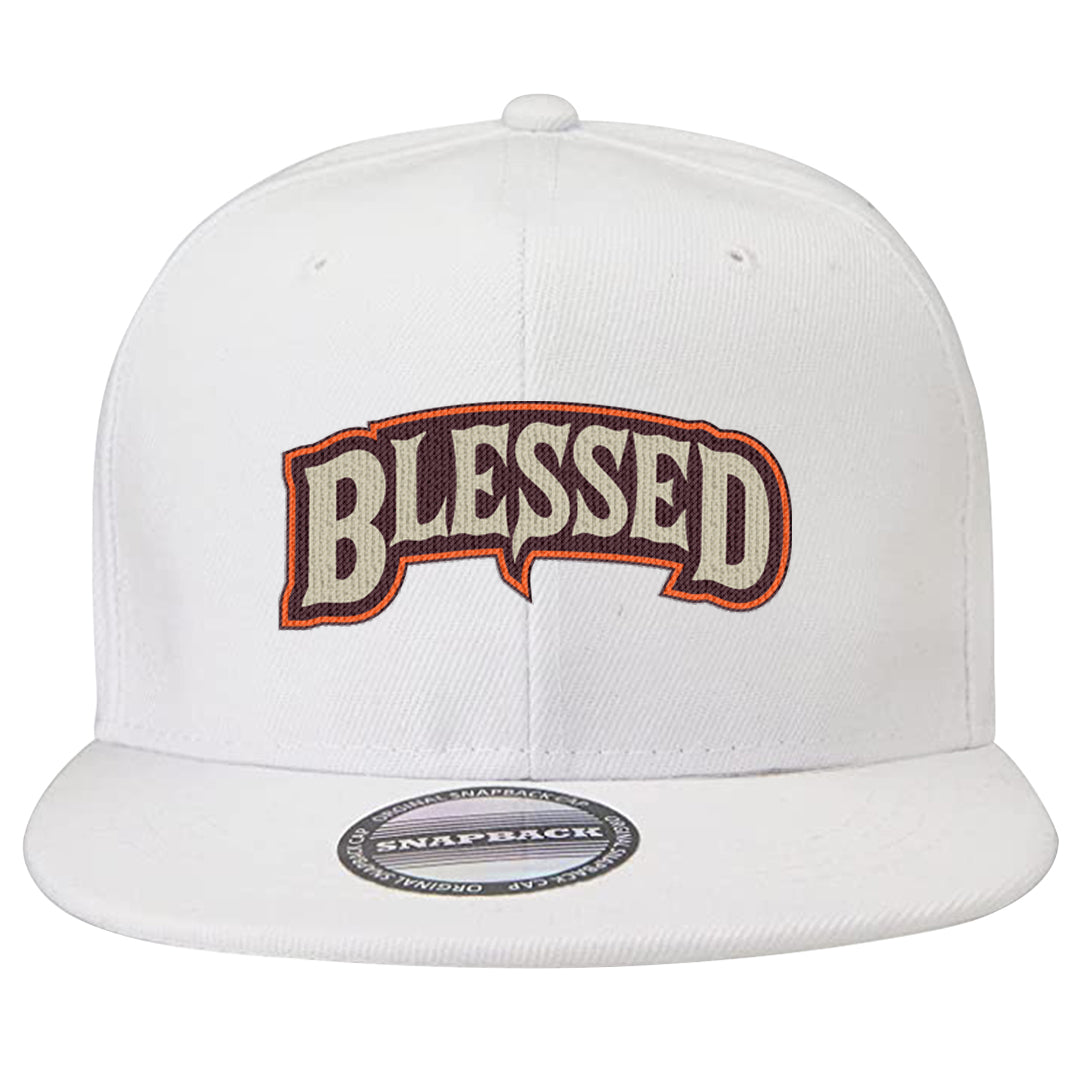 Coconut Milk Mid Dunks Snapback Hat | Blessed Arch, White
