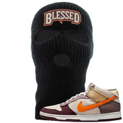 Coconut Milk Mid Dunks Ski Mask | Blessed Arch, Black