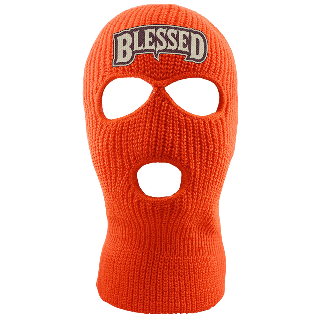 Coconut Milk Mid Dunks Ski Mask | Blessed Arch, Orange