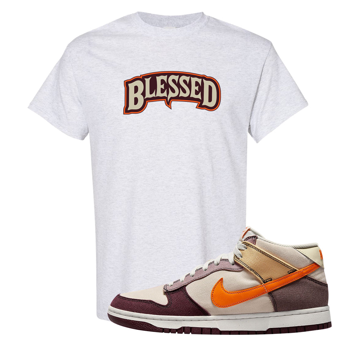 Coconut Milk Mid Dunks T Shirt | Blessed Arch, Ash
