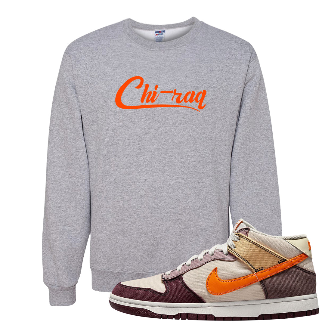 Coconut Milk Mid Dunks Crewneck Sweatshirt | Chiraq, Ash