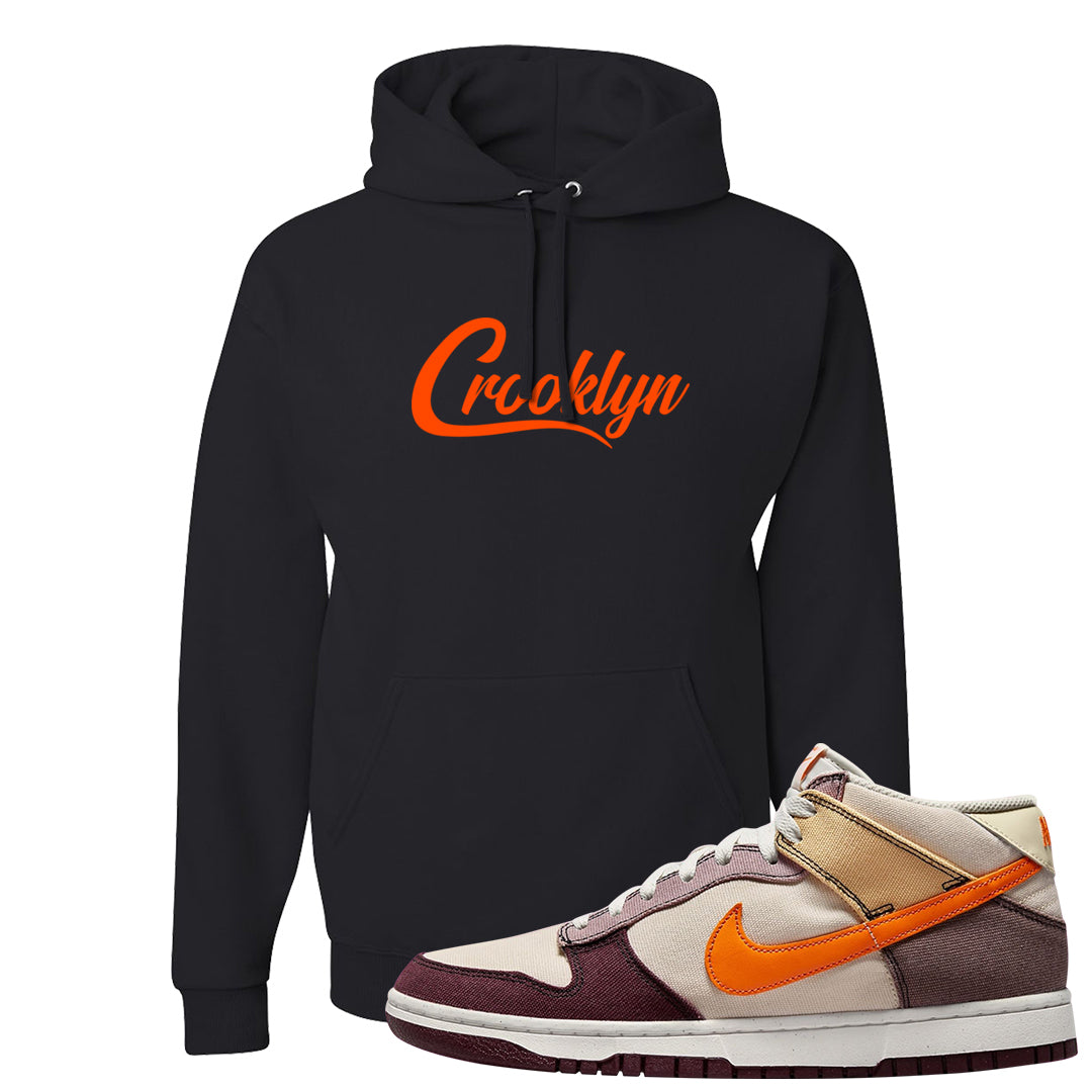 Coconut Milk Mid Dunks Hoodie | Crooklyn, Black