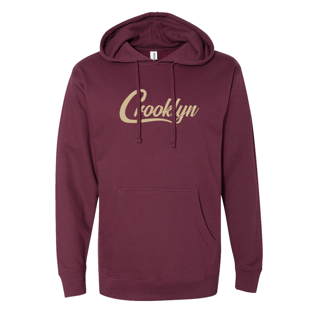 Coconut Milk Mid Dunks Hoodie | Crooklyn, Maroon