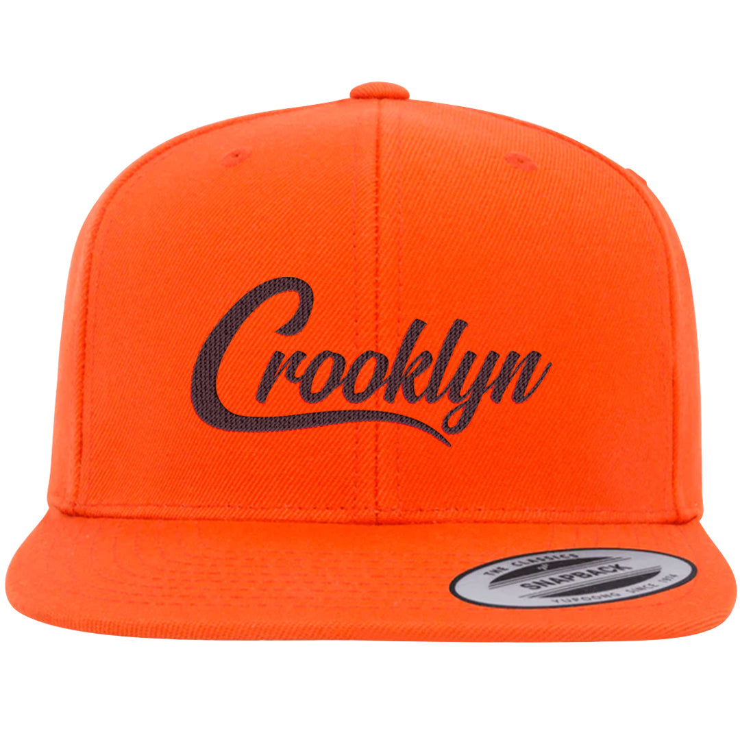 Coconut Milk Mid Dunks Snapback Hat | Crooklyn, Orange