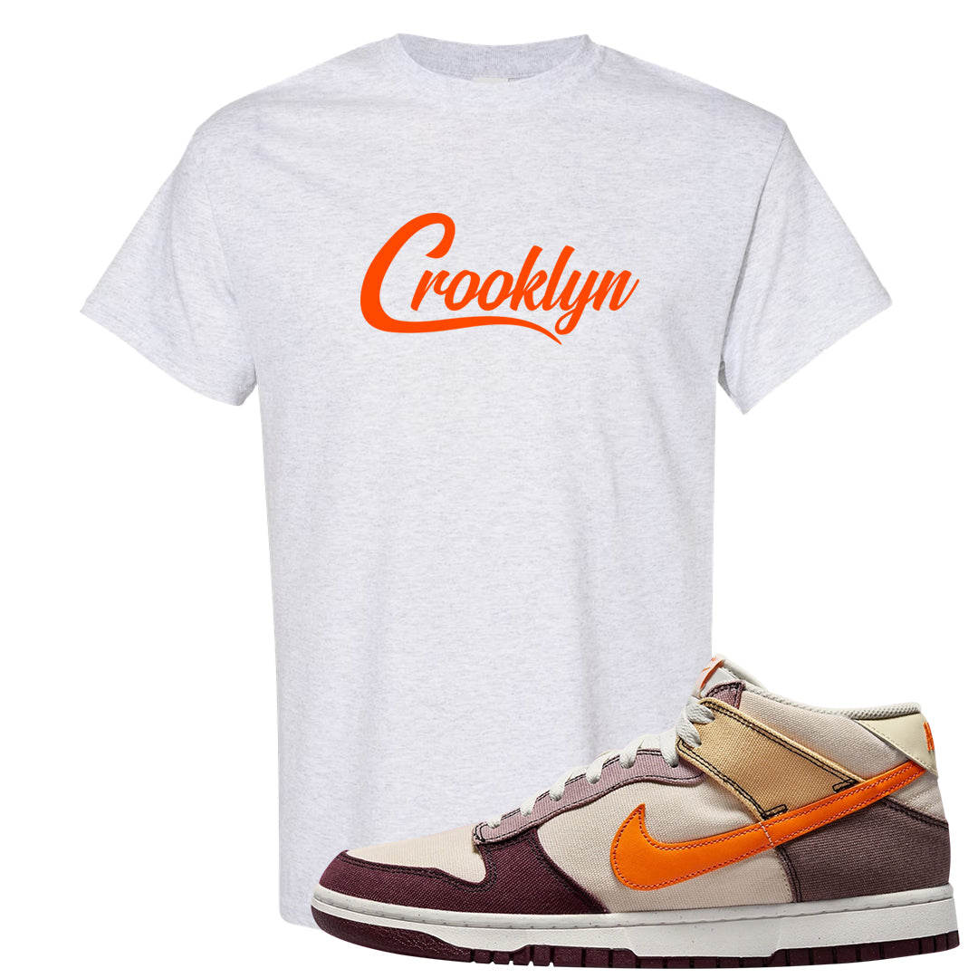 Coconut Milk Mid Dunks T Shirt | Crooklyn, Ash