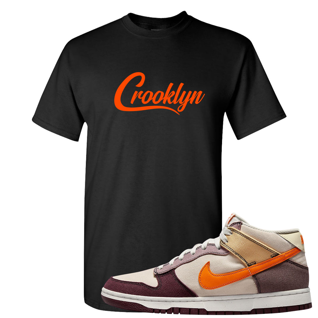 Coconut Milk Mid Dunks T Shirt | Crooklyn, Black