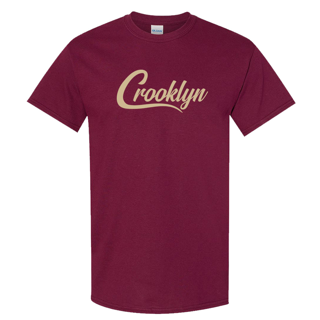 Coconut Milk Mid Dunks T Shirt | Crooklyn, Maroon