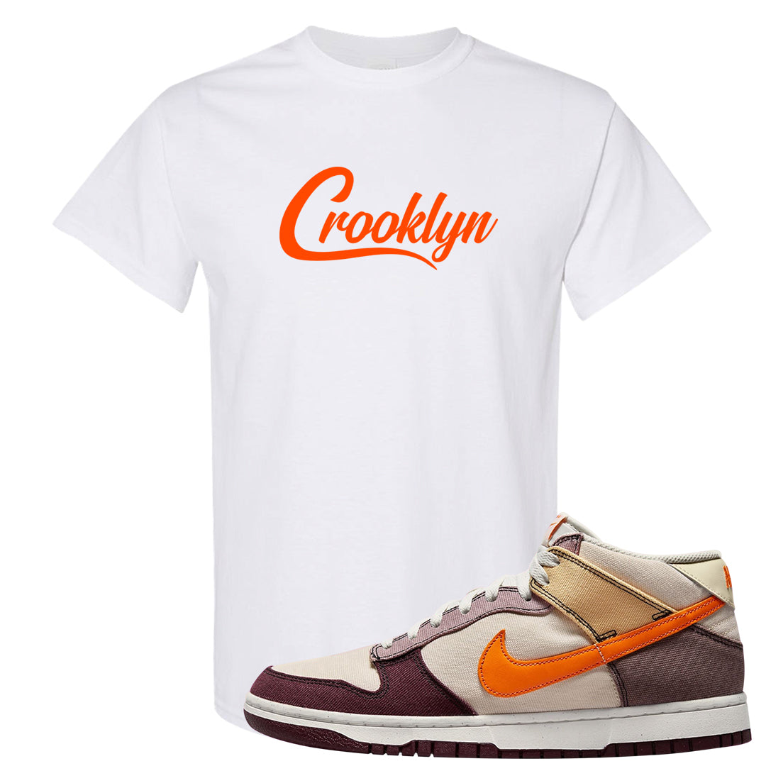 Coconut Milk Mid Dunks T Shirt | Crooklyn, White
