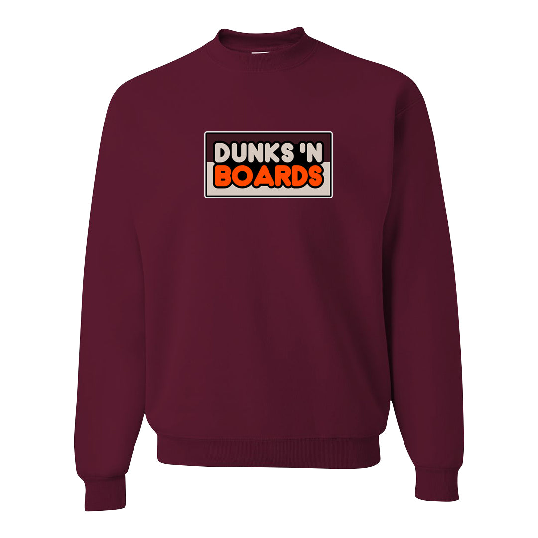 Coconut Milk Mid Dunks Crewneck Sweatshirt | Dunks N Boards, Maroon