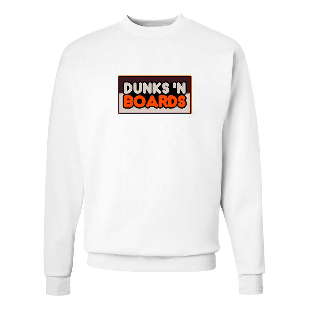 Coconut Milk Mid Dunks Crewneck Sweatshirt | Dunks N Boards, White