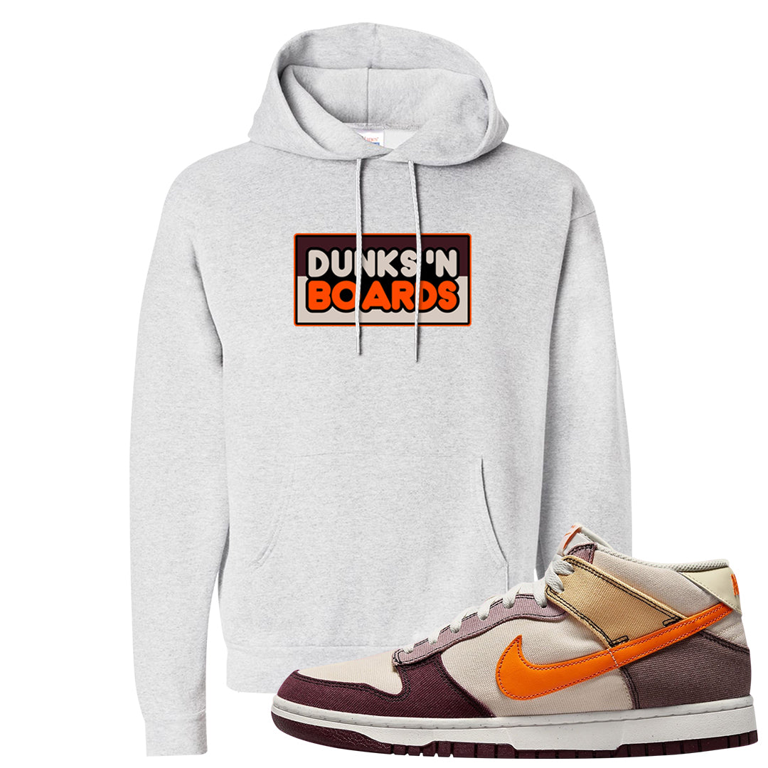 Coconut Milk Mid Dunks Hoodie | Dunks N Boards, Ash