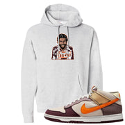 Coconut Milk Mid Dunks Hoodie | Escobar Illustration, Ash