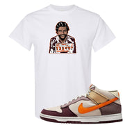 Coconut Milk Mid Dunks T Shirt | Escobar Illustration, White