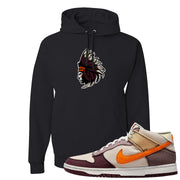 Coconut Milk Mid Dunks Hoodie | Indian Chief, Black