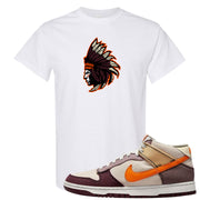 Coconut Milk Mid Dunks T Shirt | Indian Chief, White
